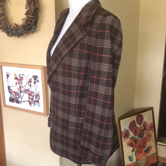 Vintage 60s OSCAR DE LA RENTA Size 39R Luxe Plaid Sportjacket MAD MEN Don Draper - Picture 14 of 16